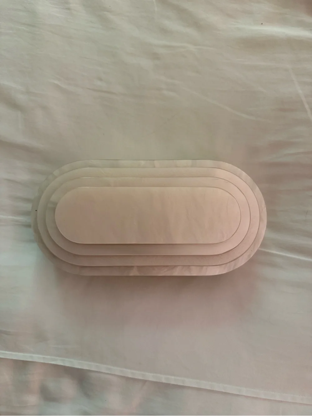 Zara Pink/Cream Iridescent Clutch Bag